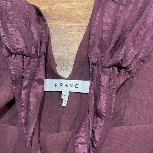 NWOT Frame Draped Textured Silk Halter Top - Picture 5 of 7